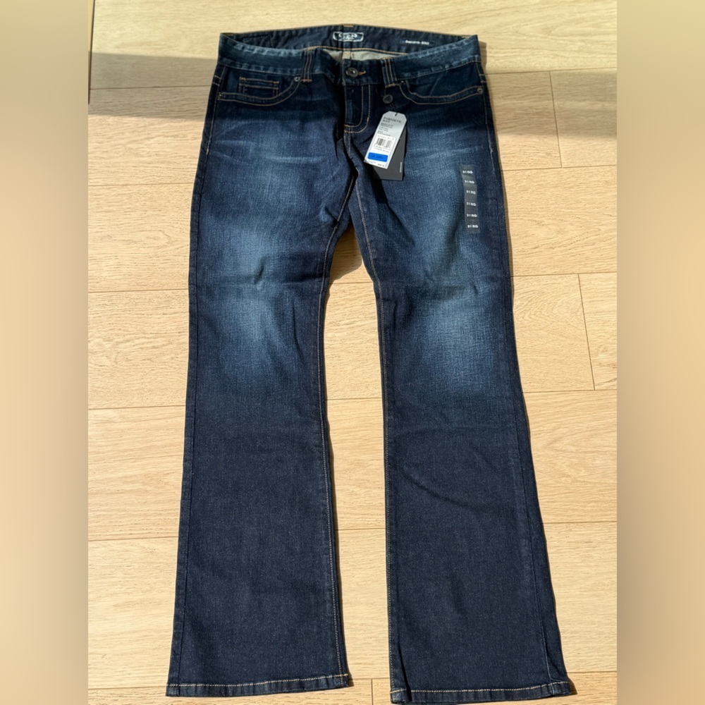 Guess Daredevil Boot Low Rise Jeans Sz 31 Dark Indigo Junction Wash Bootcut NWT
